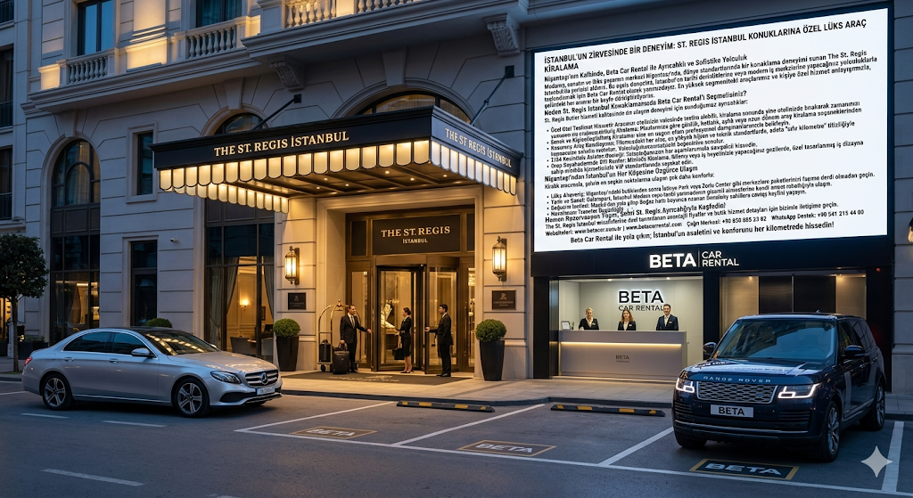THE ST REGIS ISTANBUL KONUKLARINA BETA RENT A CAR OZEL LUKS ARAC KIRALAMA HIZMETLERI