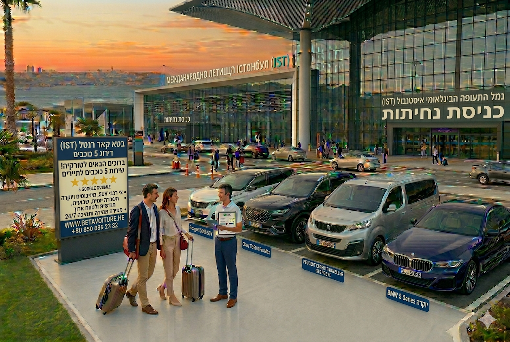 השכרת רכב בנמל התעופה איסטנבול נוחות של 5 כוכבים עם השכרת רכב בטא